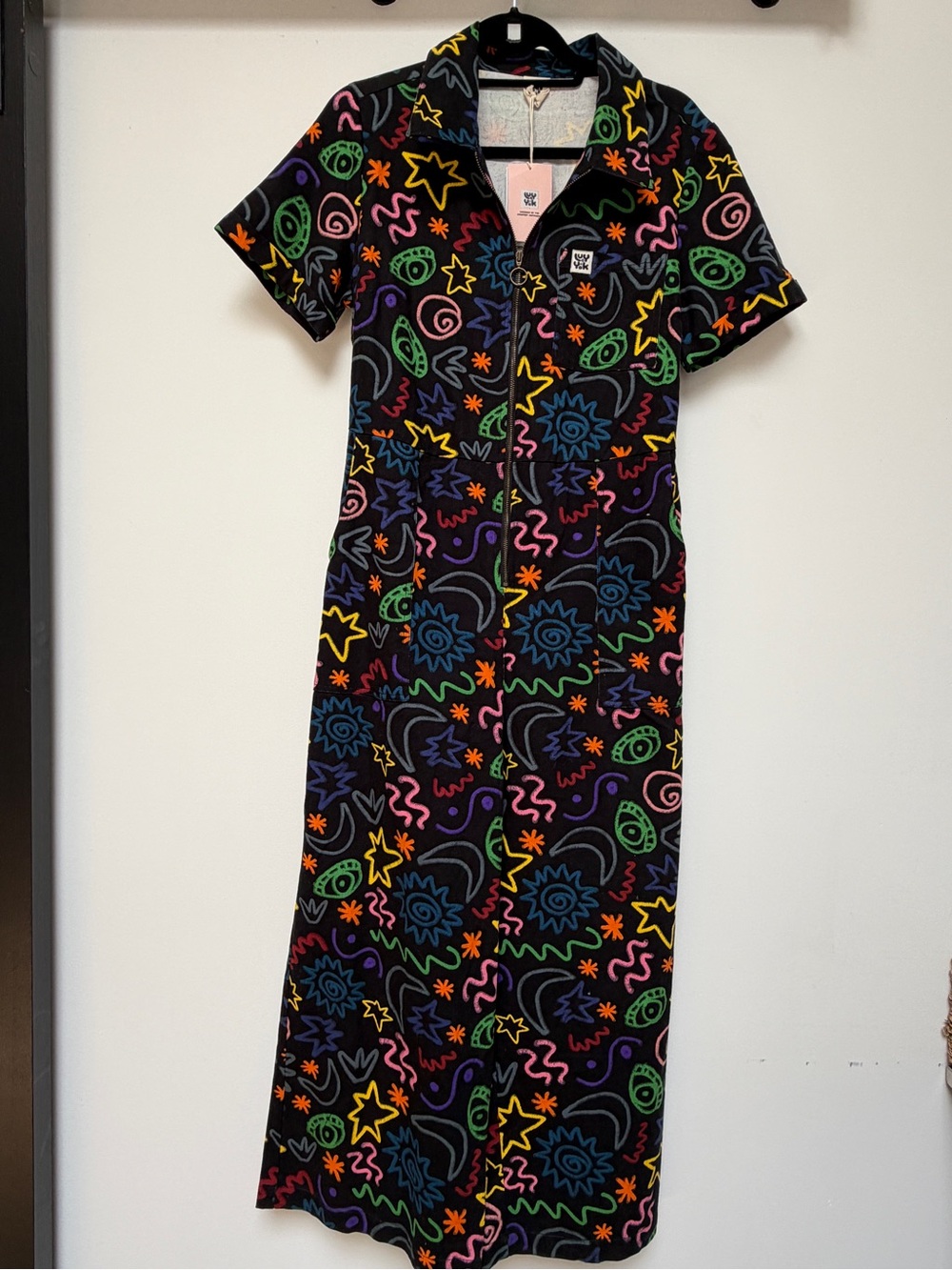 NWT - Lucy & Yak Ragan Organic Cotton Jumpsuit in Apollo Print - UK 12 / US 8 - Picture 11 of 15